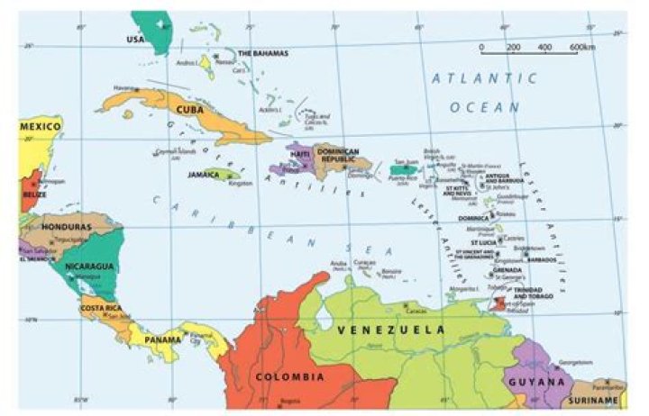 What Caribbean island is closest to the equator?