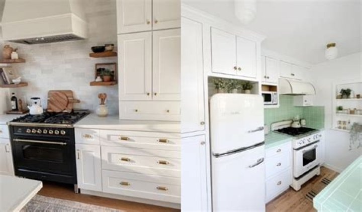 What color appliances go best with white cabinets?