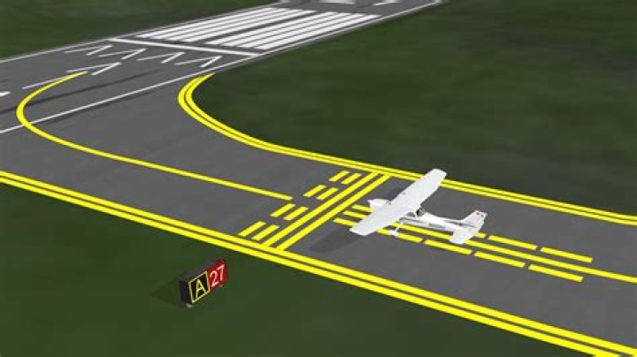 What color are runway paint markings?