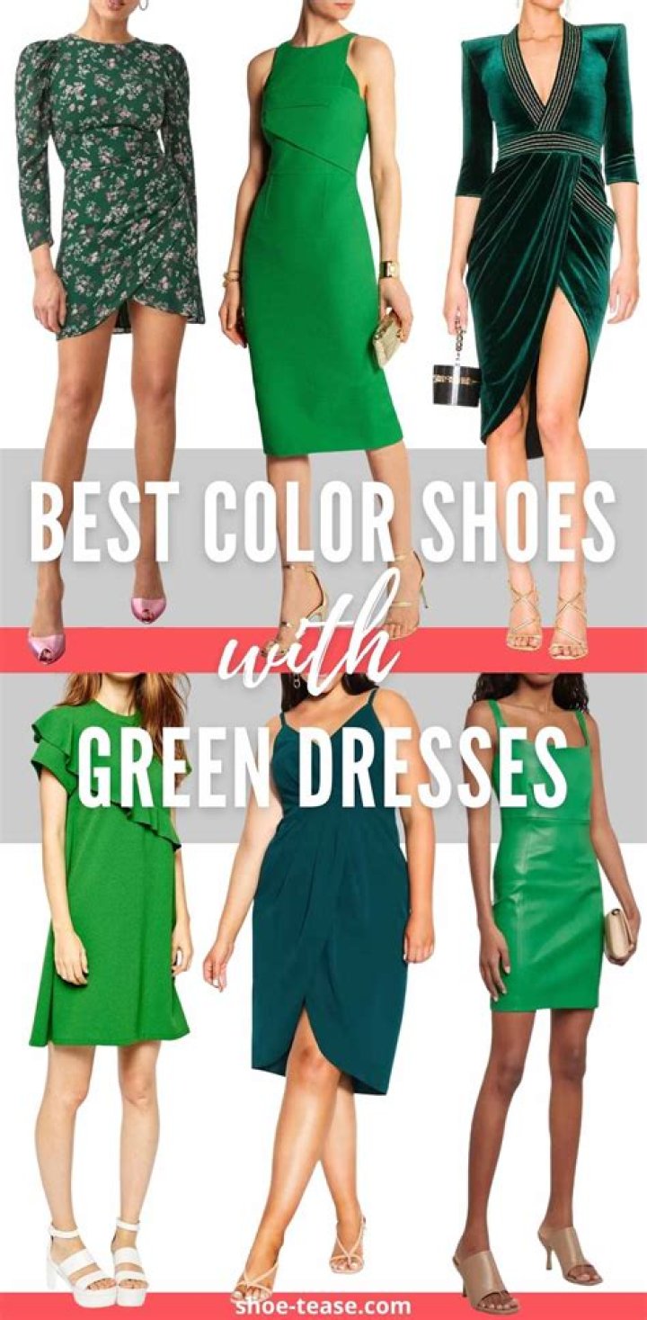 What color shoes go best with emerald green dress?