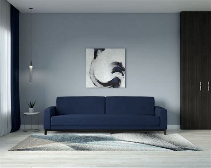 What color walls go with blue couch?