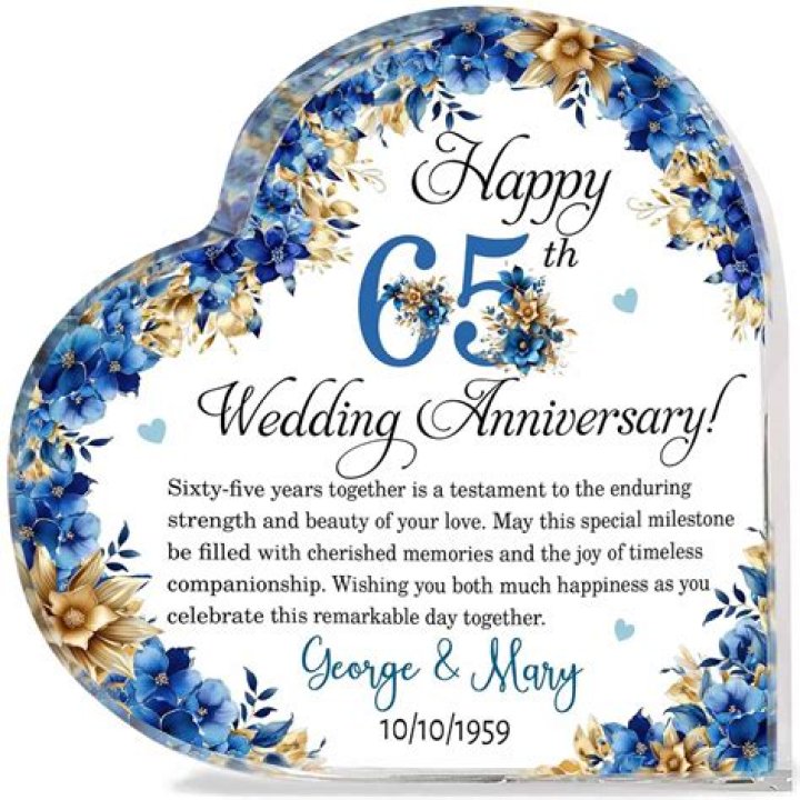 What do you get for 65th wedding anniversary?