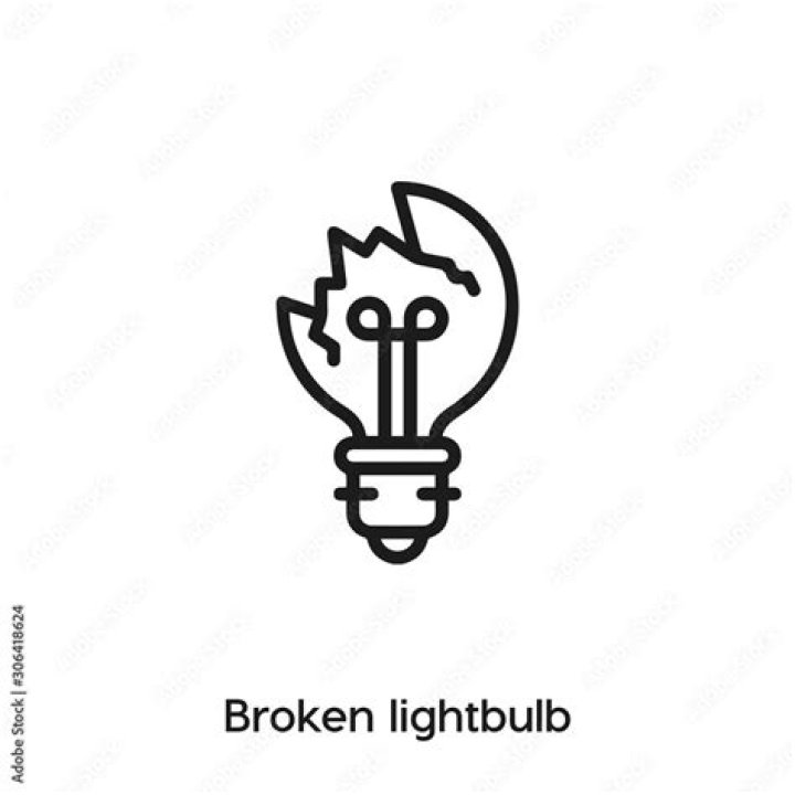 What does a broken light bulb symbolize?