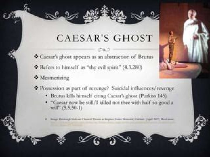 What does Caesar’s ghost symbolize?
