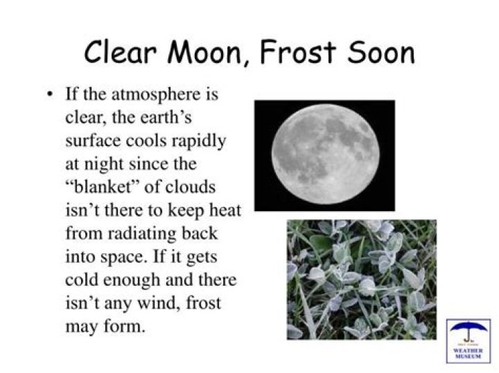 What does Clear Moon Frost soon mean?