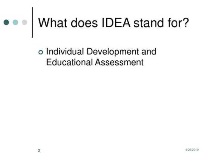 What does idea stand for and what are its 6 principles?