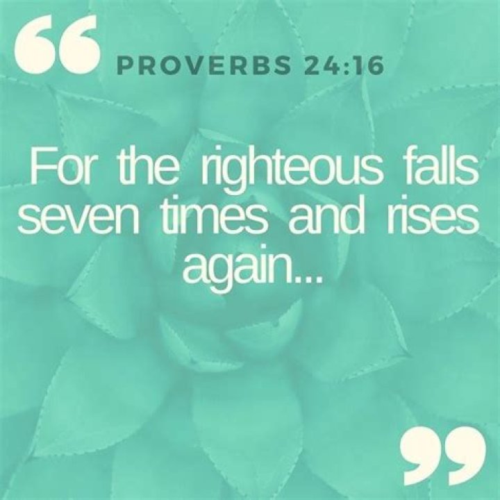 What does it mean that a righteous man falls seven times (Proverbs 24:16)?