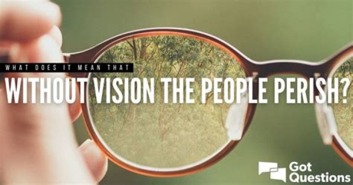 What does it mean that without vision the people perish?