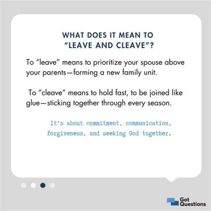 What does it mean to leave and cleave?