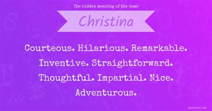 What does name Christina mean?