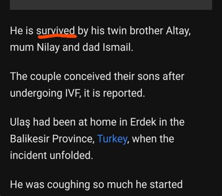 What does survived by mean?