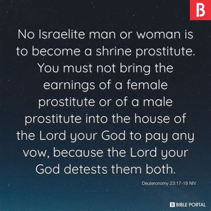 What does the Bible say about prostitution?
