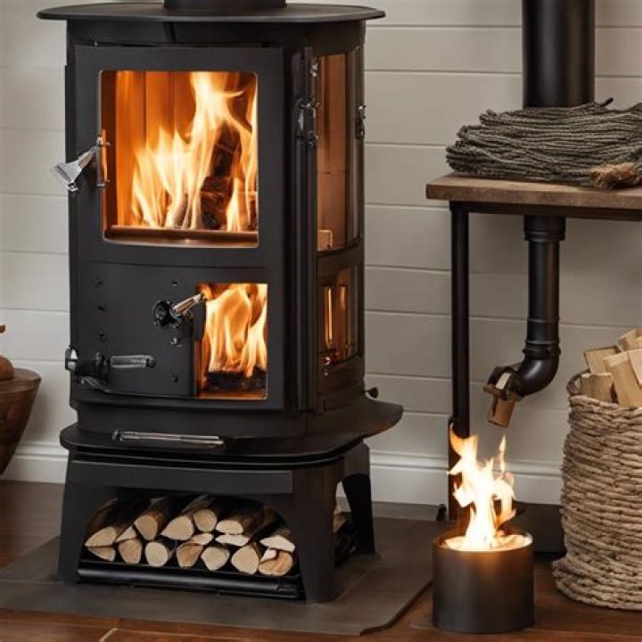 What does the damper do on a wood stove?