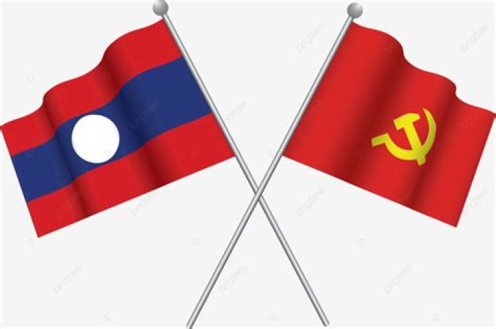 What does the Lao flag look like?