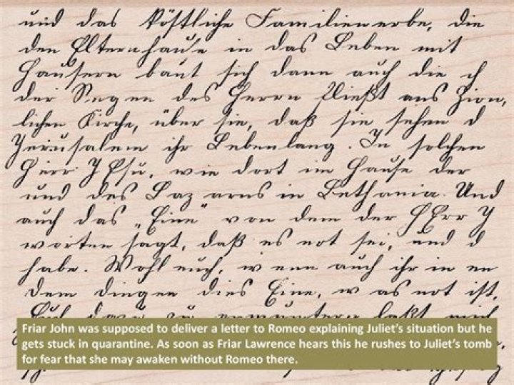 What happened to Friar Lawrence letter to Romeo?