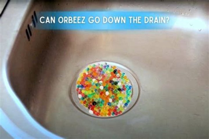 What happens if water beads go down the drain?