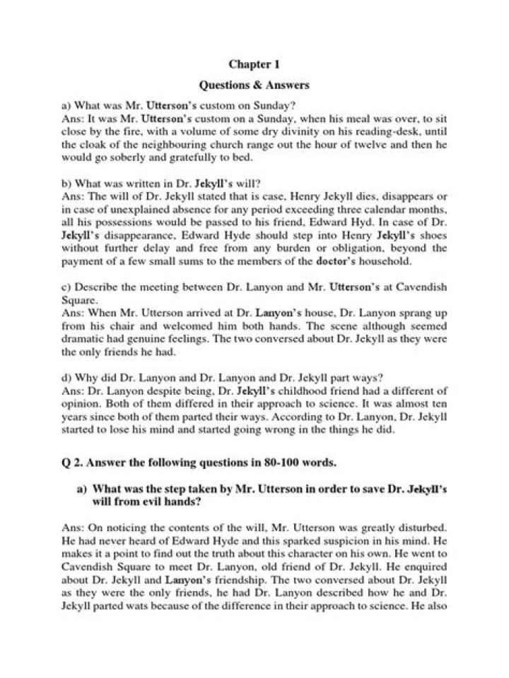 What happens in chapter 1 of Dr Jekyll and Mr Hyde?