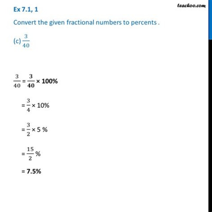 What is 3 40 as a percentage?