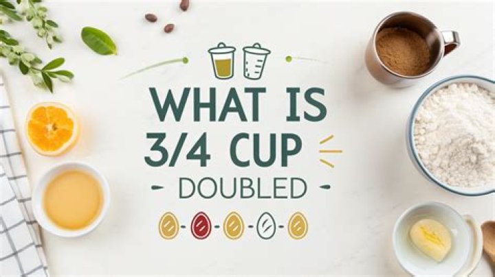 What is a 1/3 cup doubled?