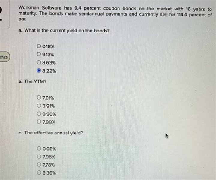 What is a bond’s current yield quizlet?