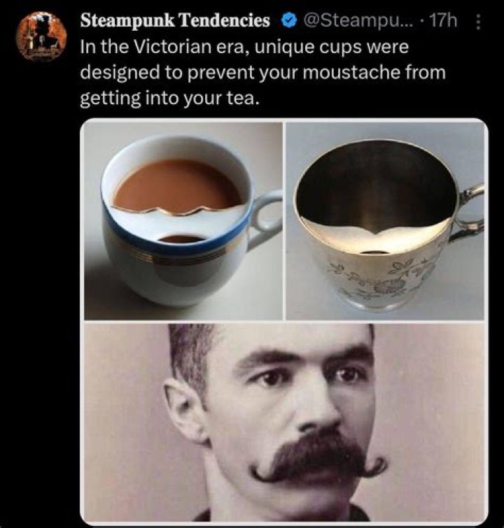 What is a mustache cup used for?