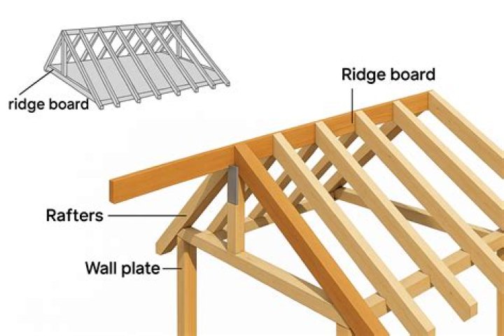 What is a ridge board in construction?
