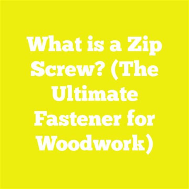 What is a zip screw?