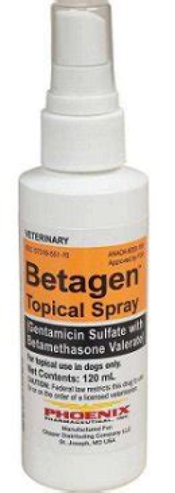 What is Betagen topical spray for dogs used for?