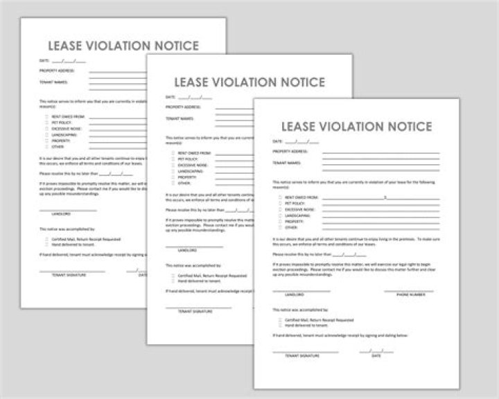 What is considered a lease violation?
