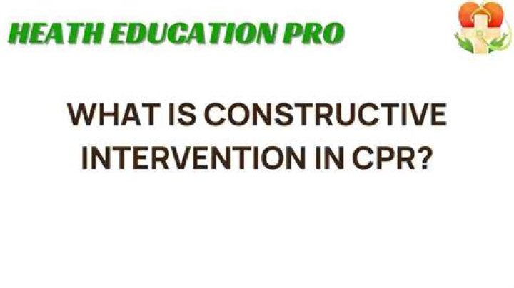 What is constructive intervention?