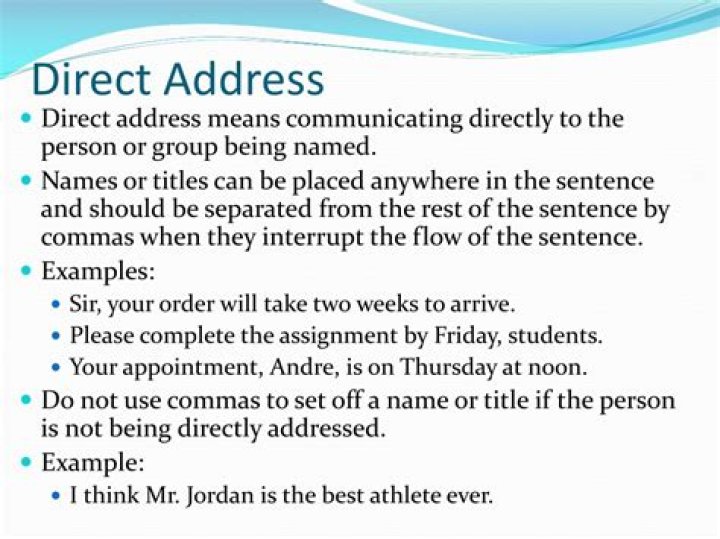 What is direct address in a poem?