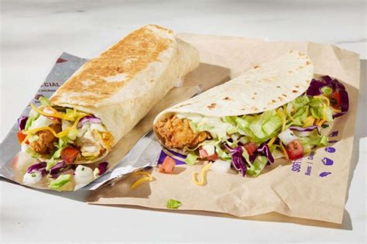 What is in a rolled chicken taco at Taco Bell?