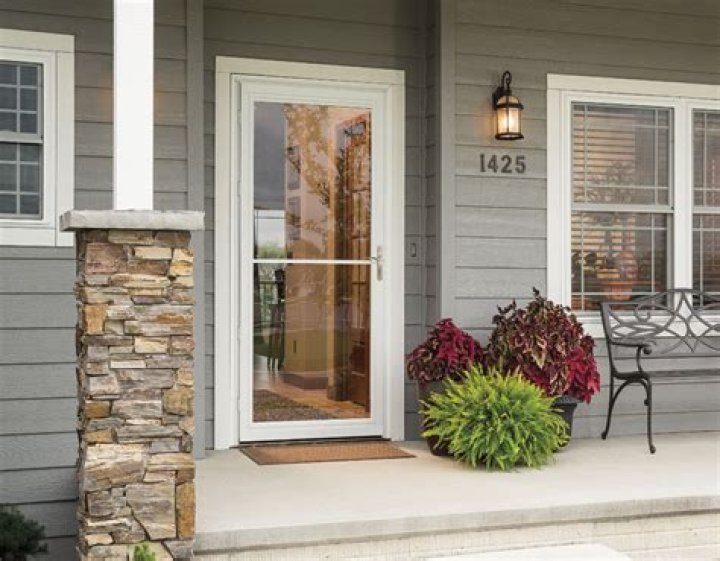 What is self storing storm door?