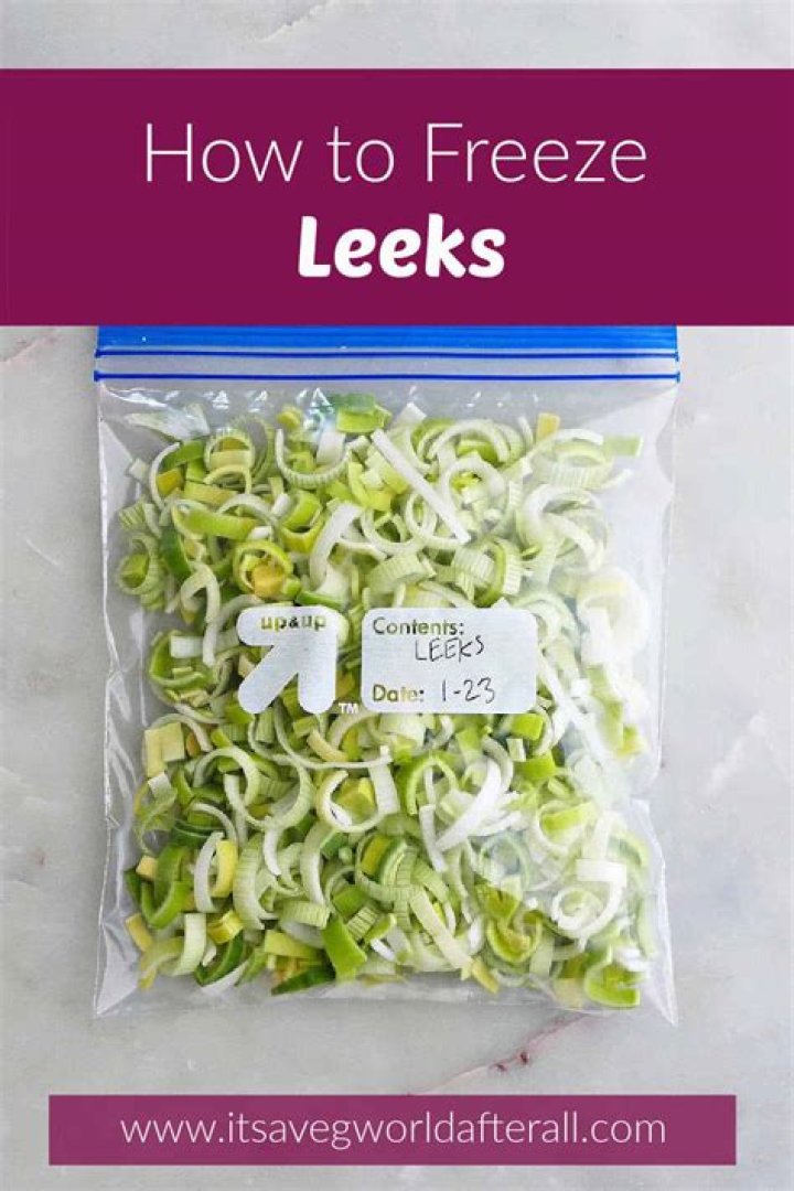 What is the best way to freeze leeks?