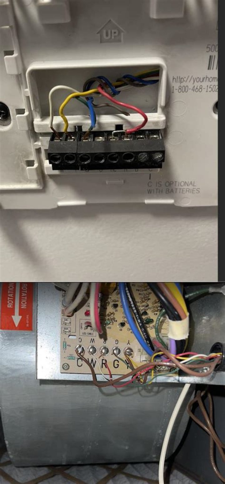 What is the blue wire on thermostat?