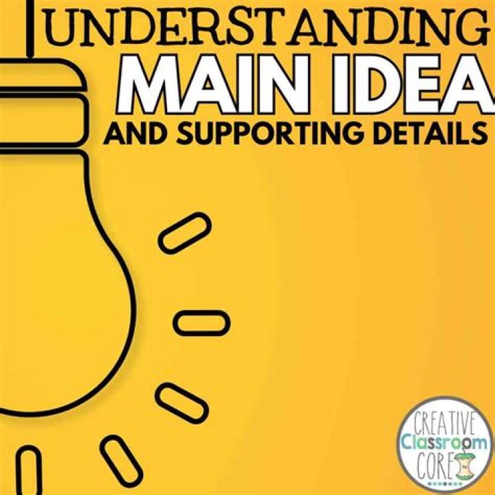 What is the definition of main idea and supporting details?