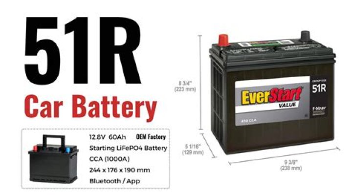What is the difference between a 51 and 51r battery?