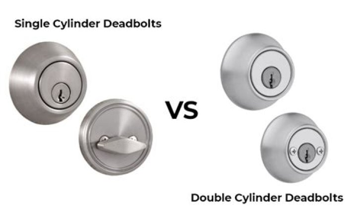 What is the difference between a single cylinder and double cylinder deadbolt?