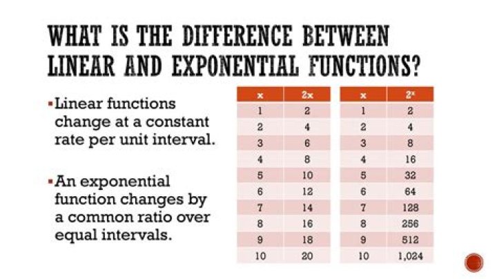 What is the difference between exponential and linear?