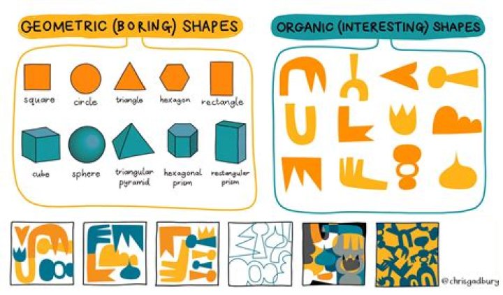 What is the difference between geometric and organic forms?