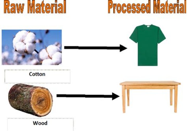 What is the difference between raw materials and manufactured goods?
