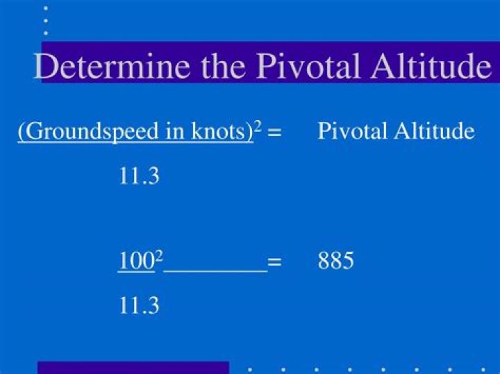 What is the formula for pivotal altitude?