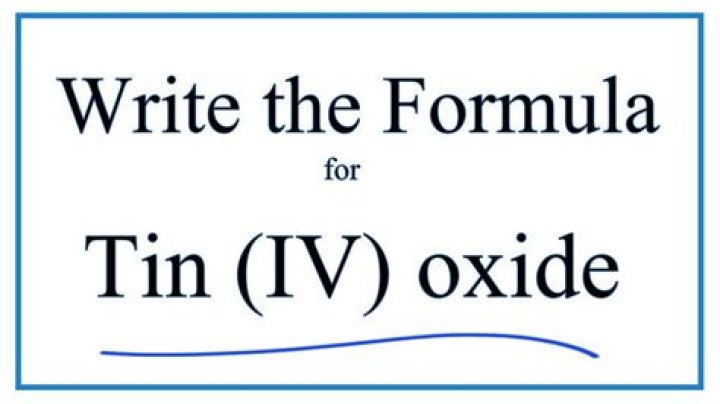 What is the formula for Tin IV oxalate?