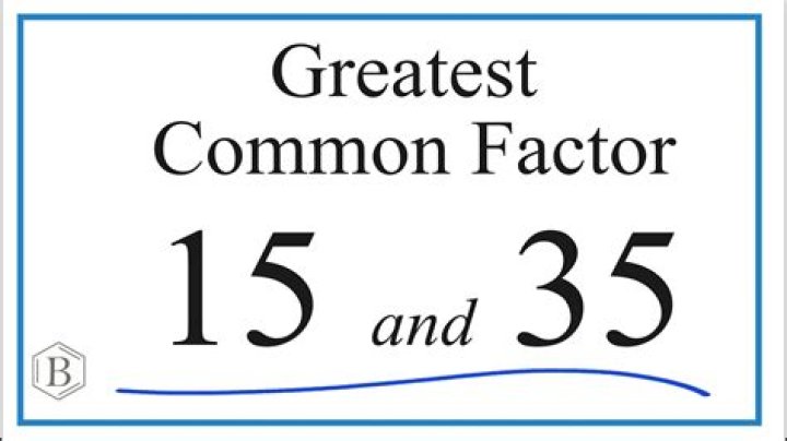 What is the greatest common factor of 15 and 35?
