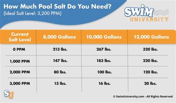 What is the ideal salt level for a pool?
