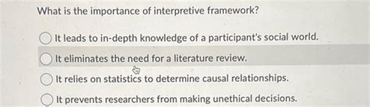 What is the importance of interpretive framework?