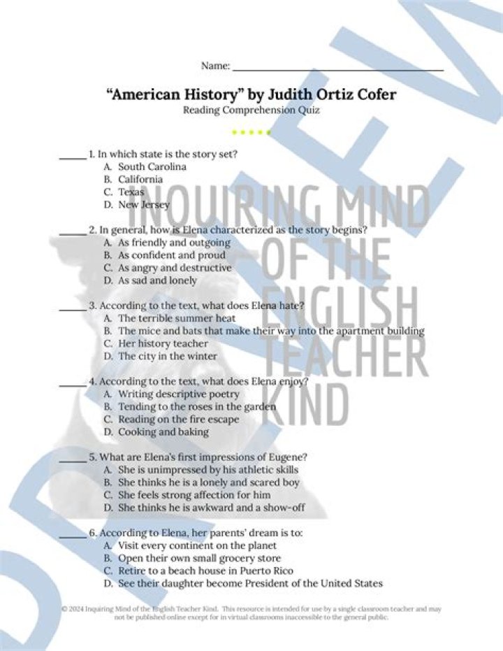 What is the main conflict in the short story American history?