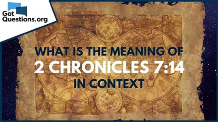 What is the meaning of 2 Chronicles 7:14?