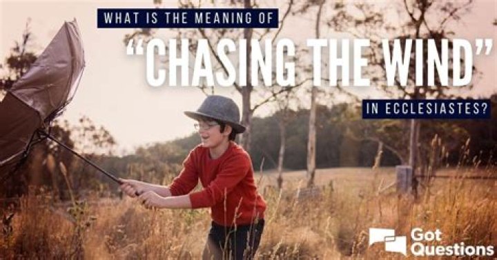 What is the meaning of “chasing the wind” in Ecclesiastes?