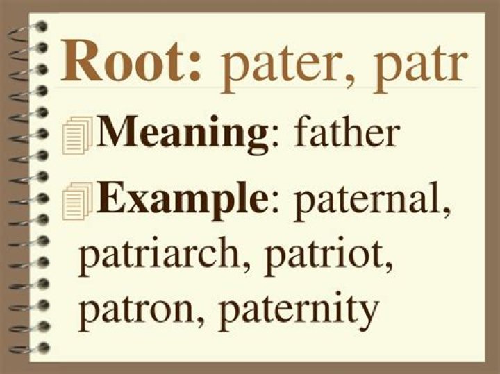 What is the meaning of the root pater?